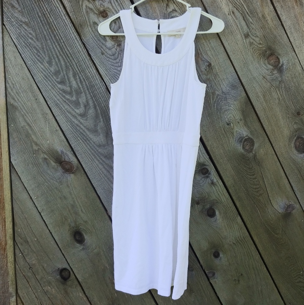 Loft, white dress, size M